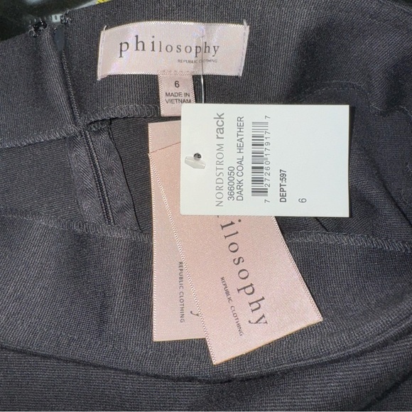 NWT Philosophy stretch pencil skirt in dark grey - Picture 4 of 5